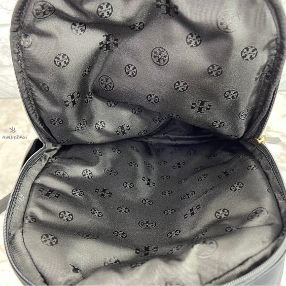 Tory Burch Ella Nylon Backpack In Black - Picture 11 of 13